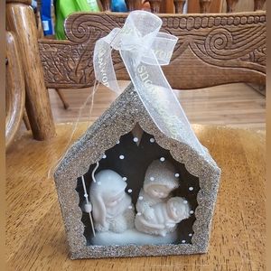 Dep 56 Snowbabies Nativity Shadow Box Ornament Snow Babies